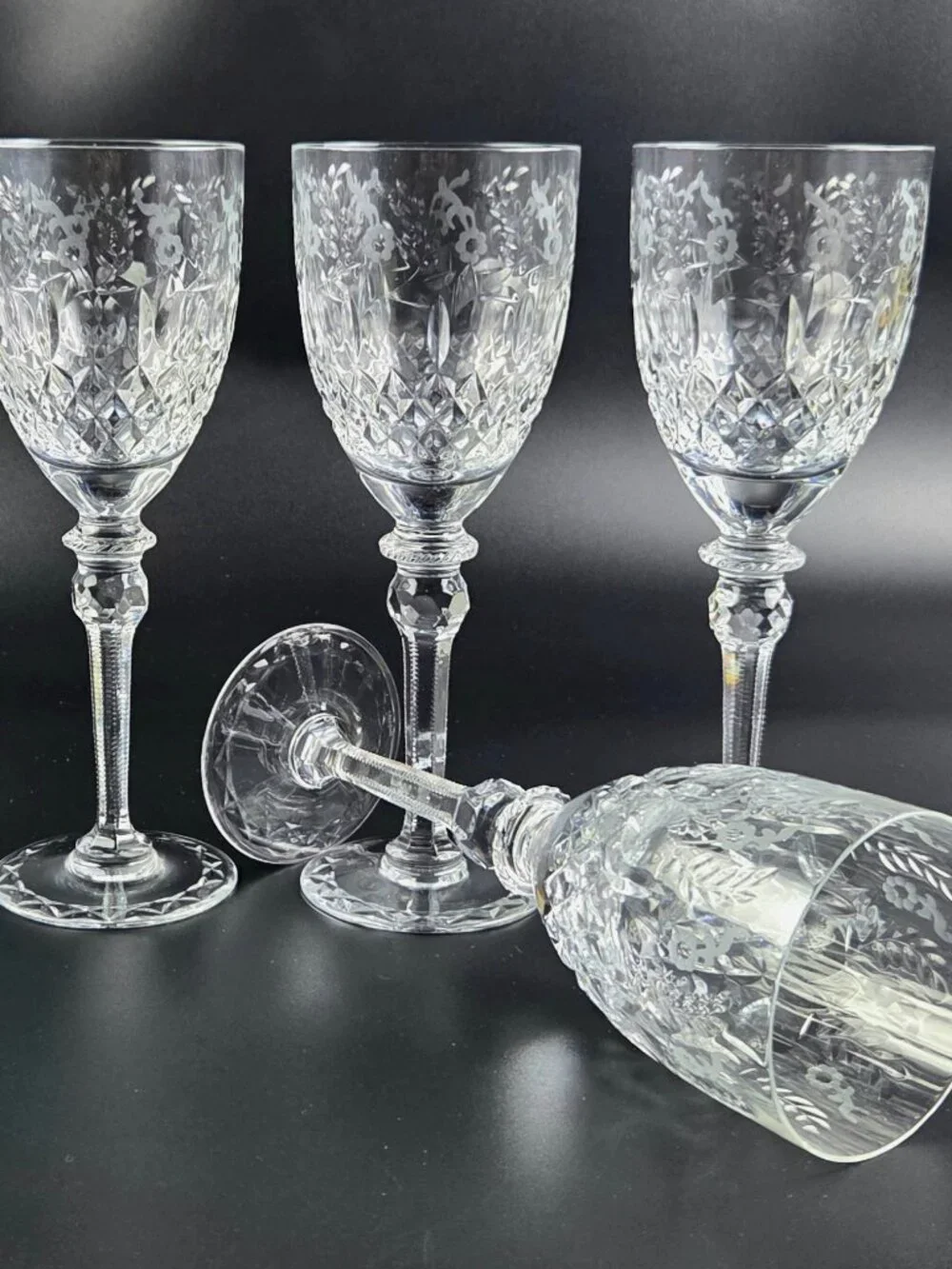 Vintage Rogaska Gallia - Wine Glasses - Set of 4 - Discontinued - Yugoslavia